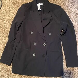 Women's Black Double-Breasted Blazer